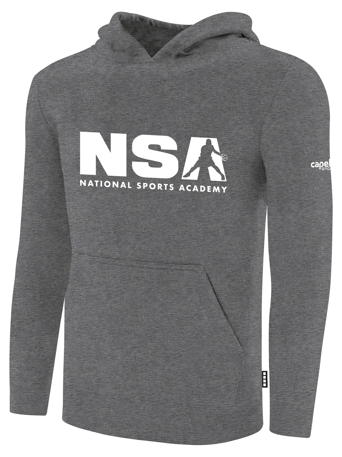 BASICS Fleece Pullover Hoodie w/ Sleeve Logo