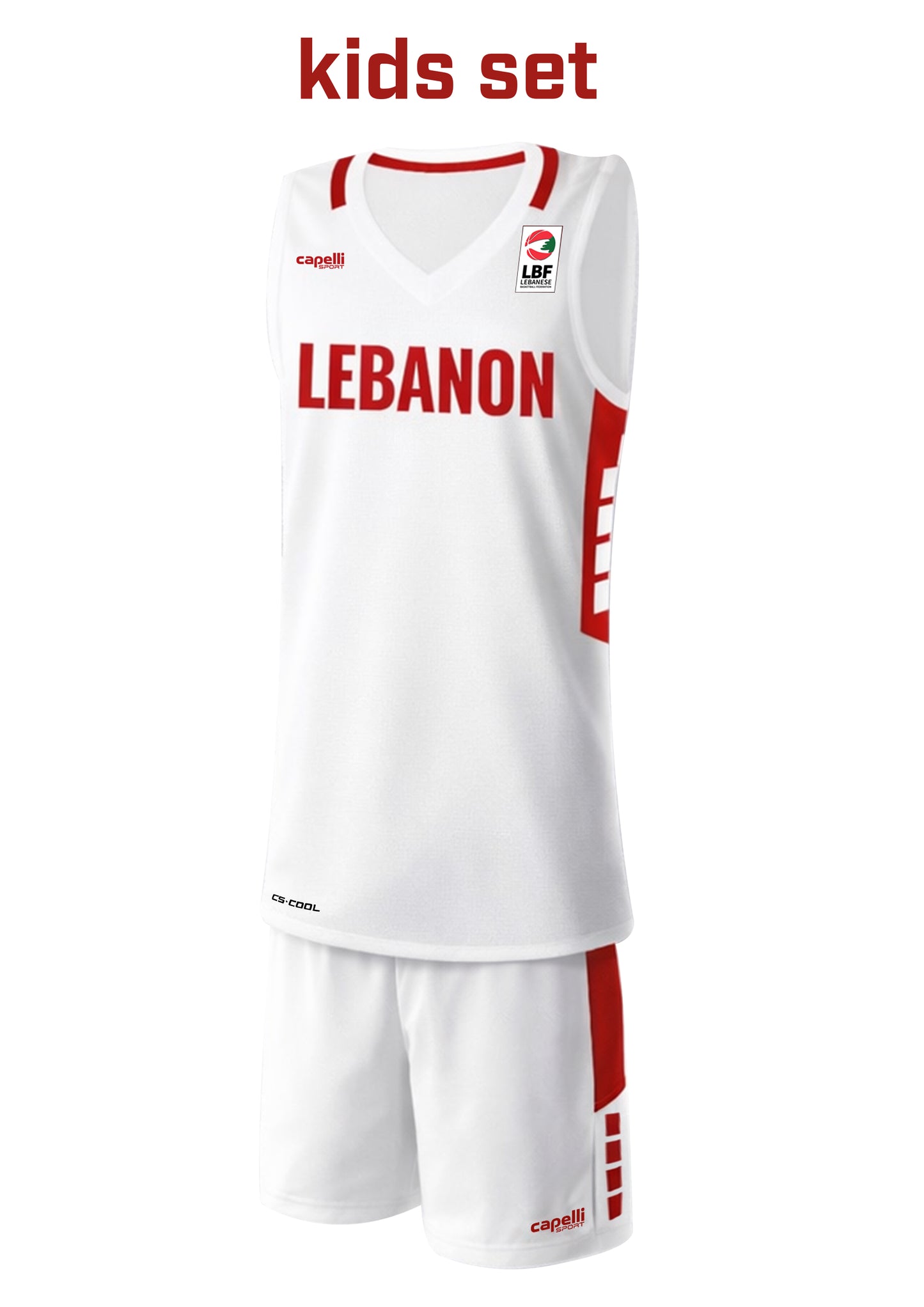 Kids Set Lebanese National Team (2024 Edition) WHITE