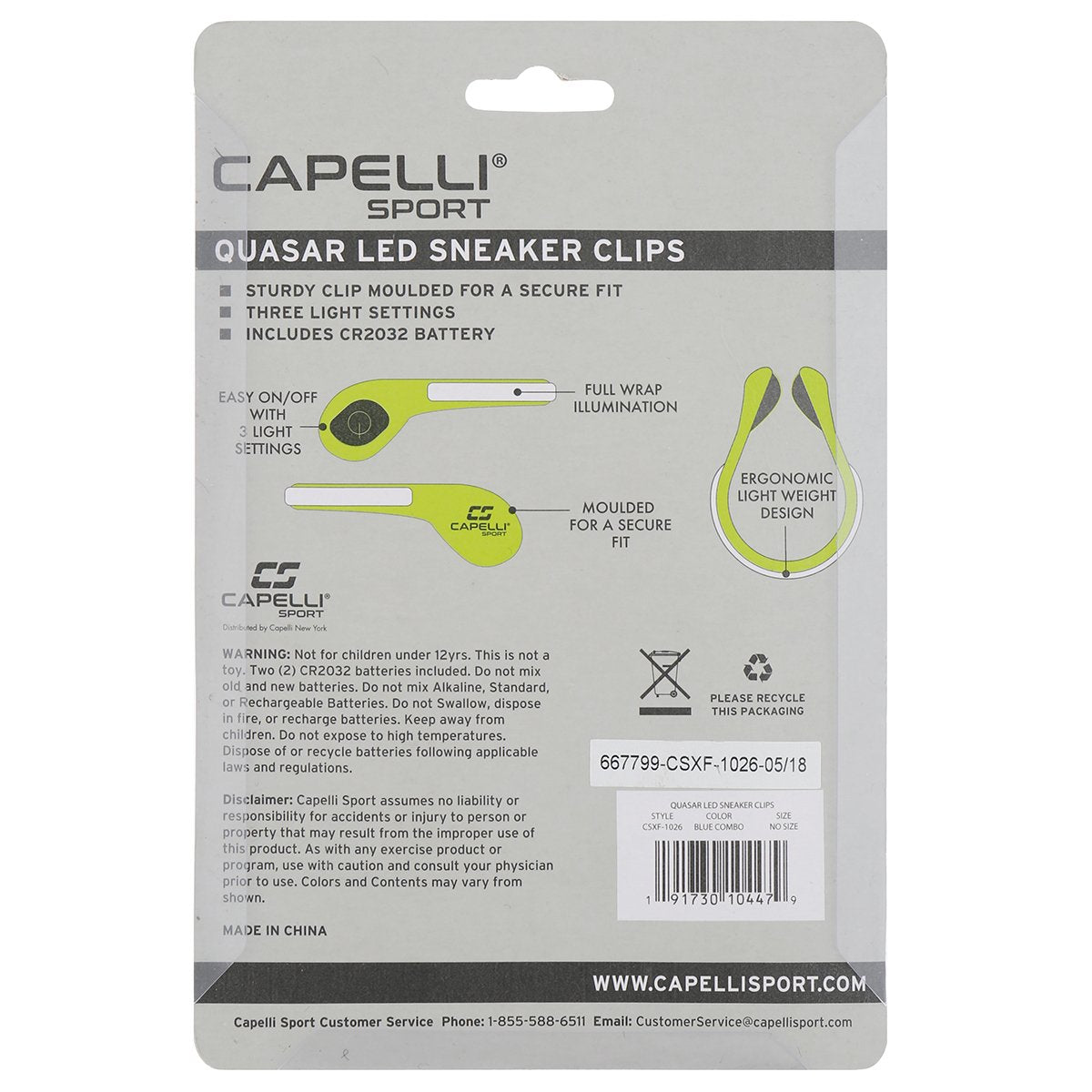 Quasar 2PK LED Sneaker Clups with Variable Light Settings
