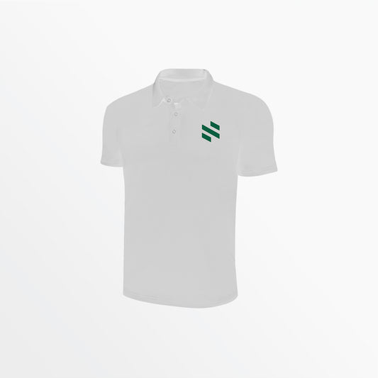 Cotton Polo - WHITE BLACK
