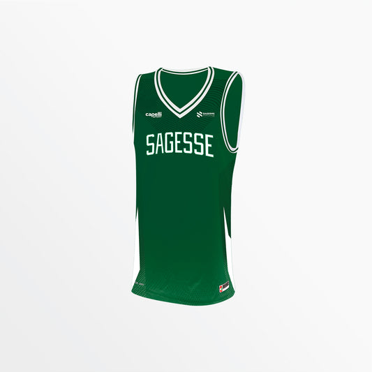 Youth Basketball Jersey Sag Green/White