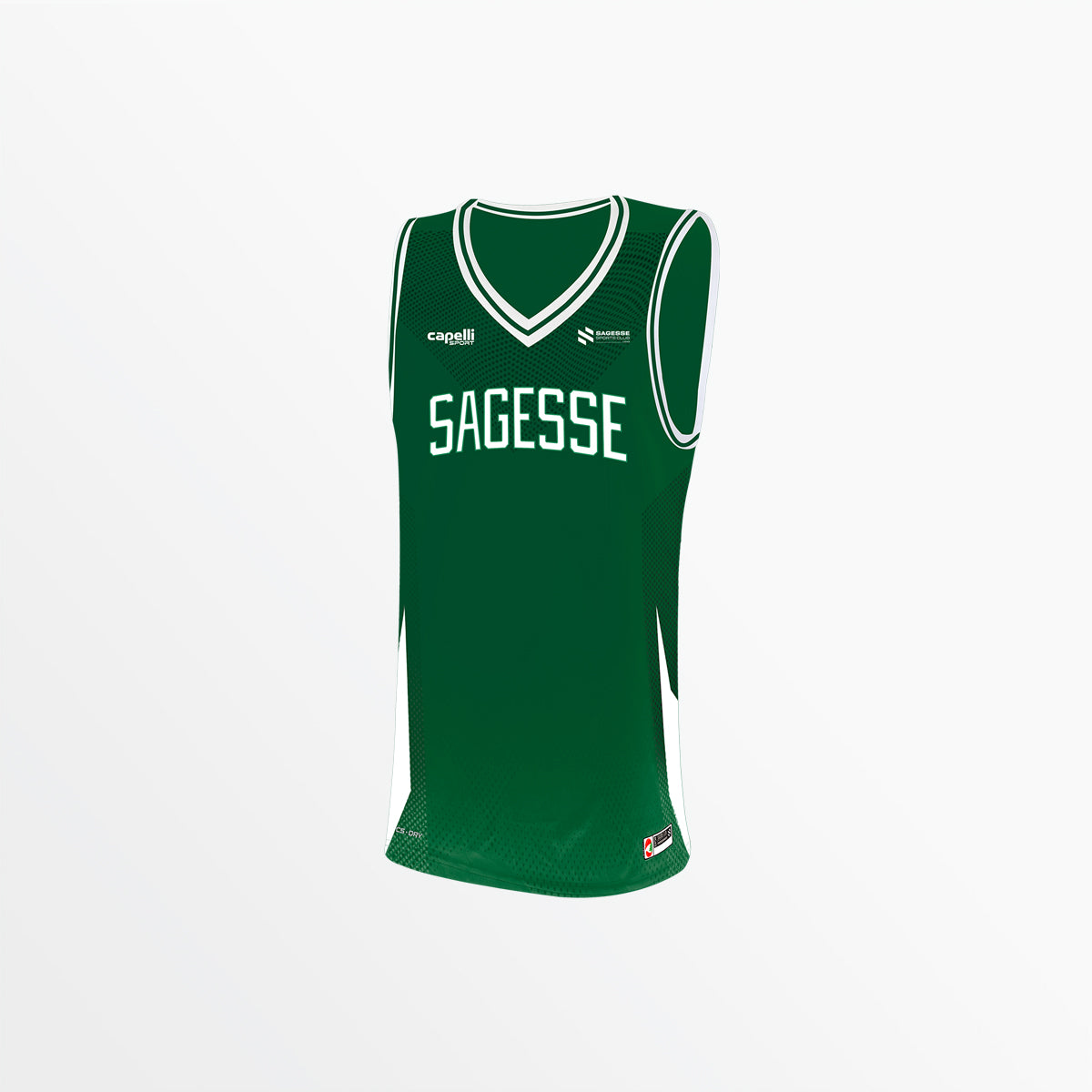 Men's Basketball Jersey Sag Green/White