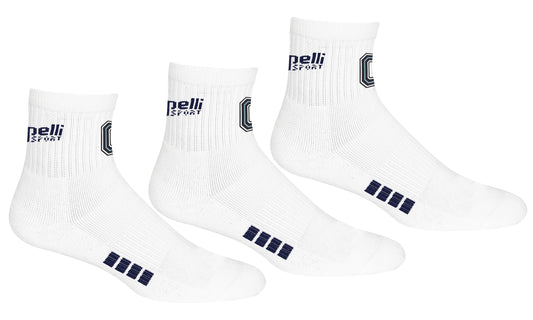 BASICS CUSHIONED COMFORT 3 Pack Quarter Top w/ Text Logo
